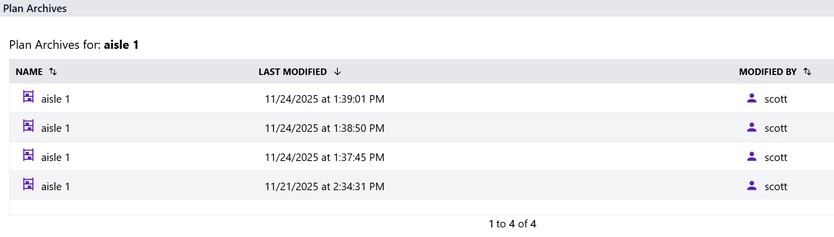 Filesystem previous versions dialog