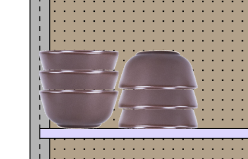 Nested bowls, bottom to top (first), top to bottom (second), in 2D